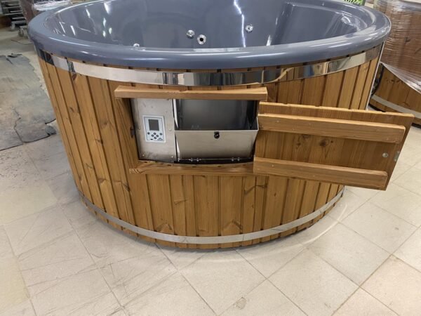 Smart wood fired hot tub