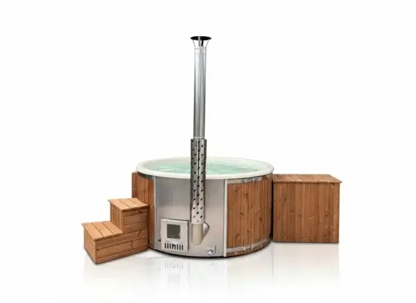 Automated Smart Pellet hot tub From Tamed Ocean - Wood Fired Hot tubs