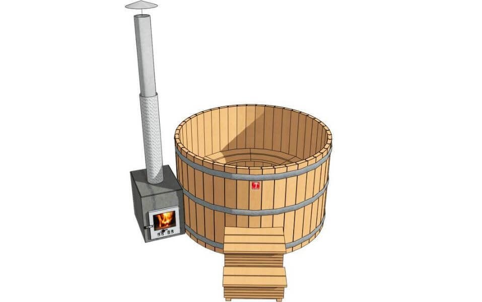 wood fire hot tub