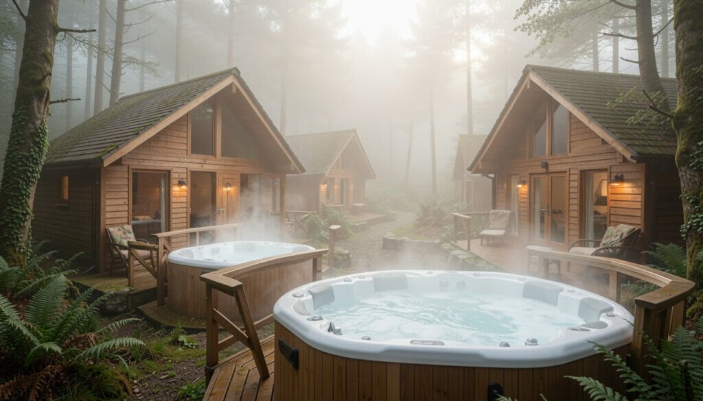 Wooden Lodges with Hot Tubs UK