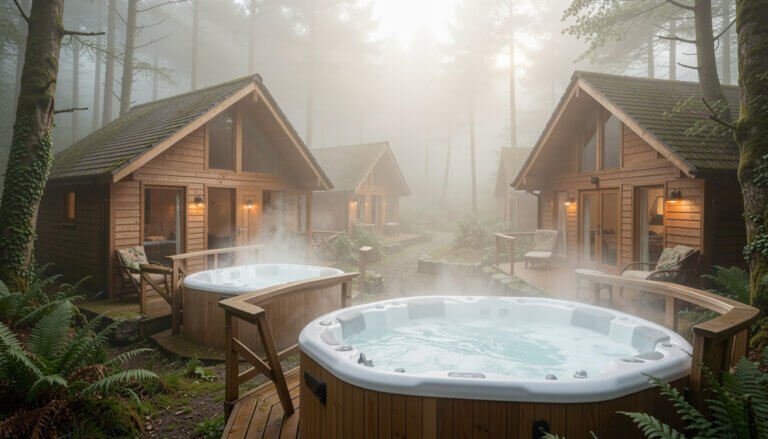 Wooden Lodges with Hot Tubs UK
